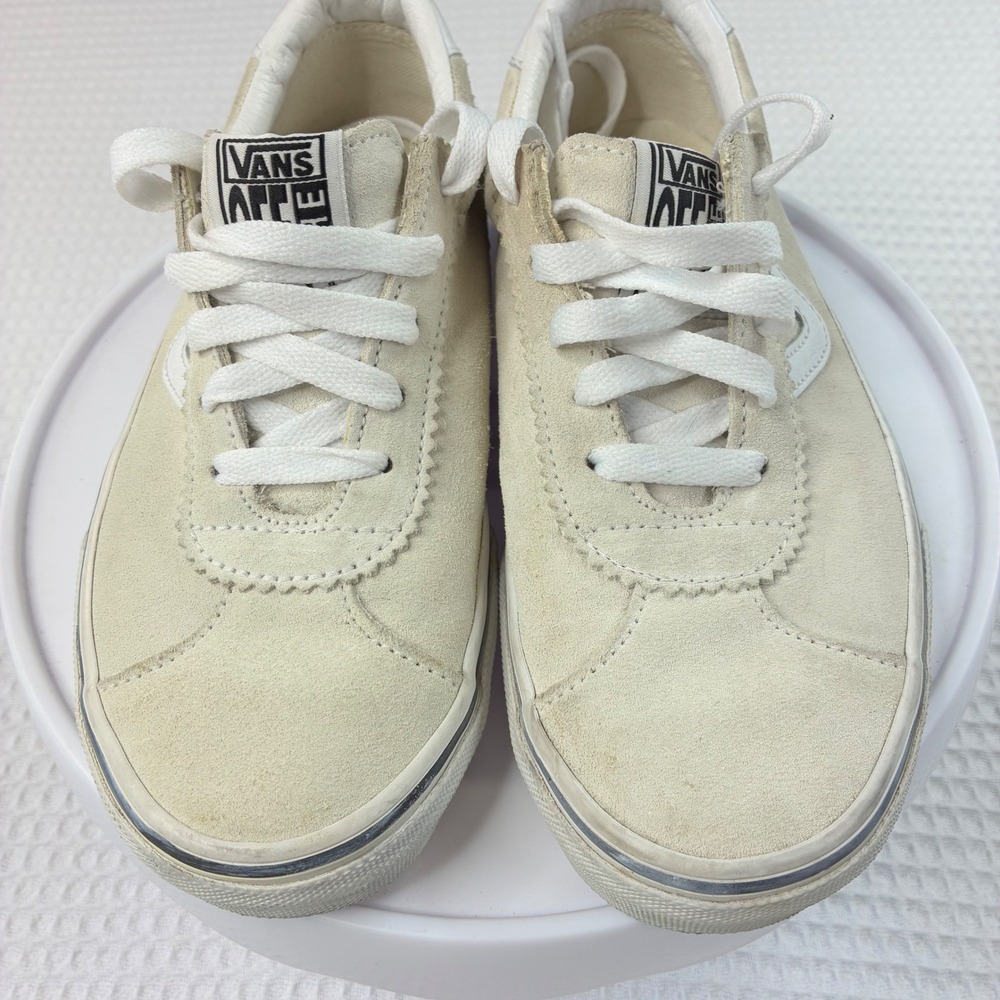 Vans Sport Suede Sneakers Cream White Low Top Skate Shoes VN0A4BU6XW4